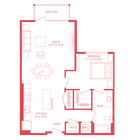 A18 | 1x1 | 857 sq ft