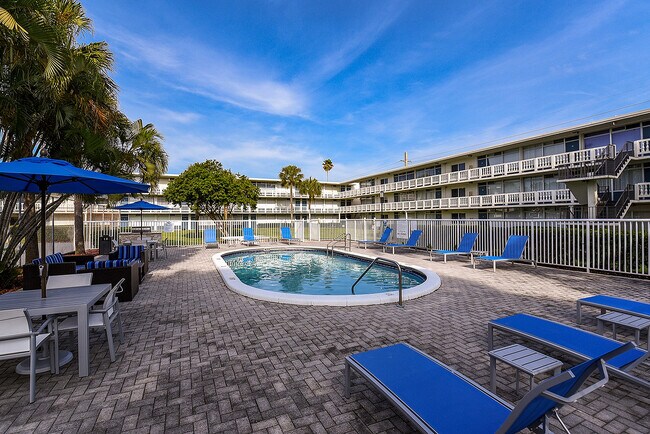 Outdoor Pool with Seating Options