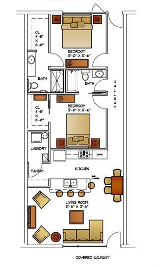Unidad apilable de lavadora y secadora de tamaño completo en un lavadero grande. - West Town Lofts