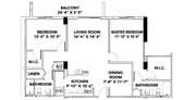 Model D | 2 Bedroom, 2 Bath