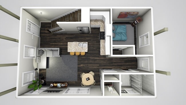 First floor rendering - 710 Buchanan St Unit 13