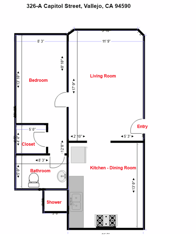Photo - 1 BR, 1 Bath, 690 sq. ft. Victorian Unit - Close to Ferry Terminal Unit 326 A