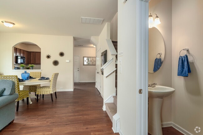 2BR, 2.5 BA - Living Room & Half Bath