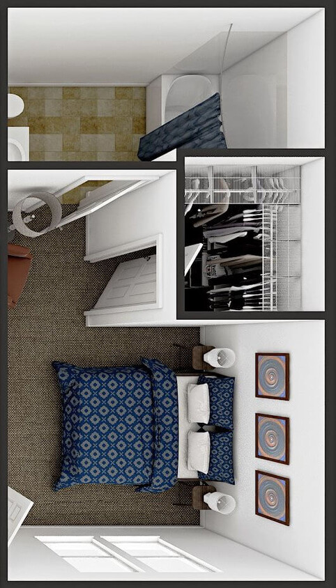 Floor Plan - Bedroom ONLY in a 2 bedroom unit