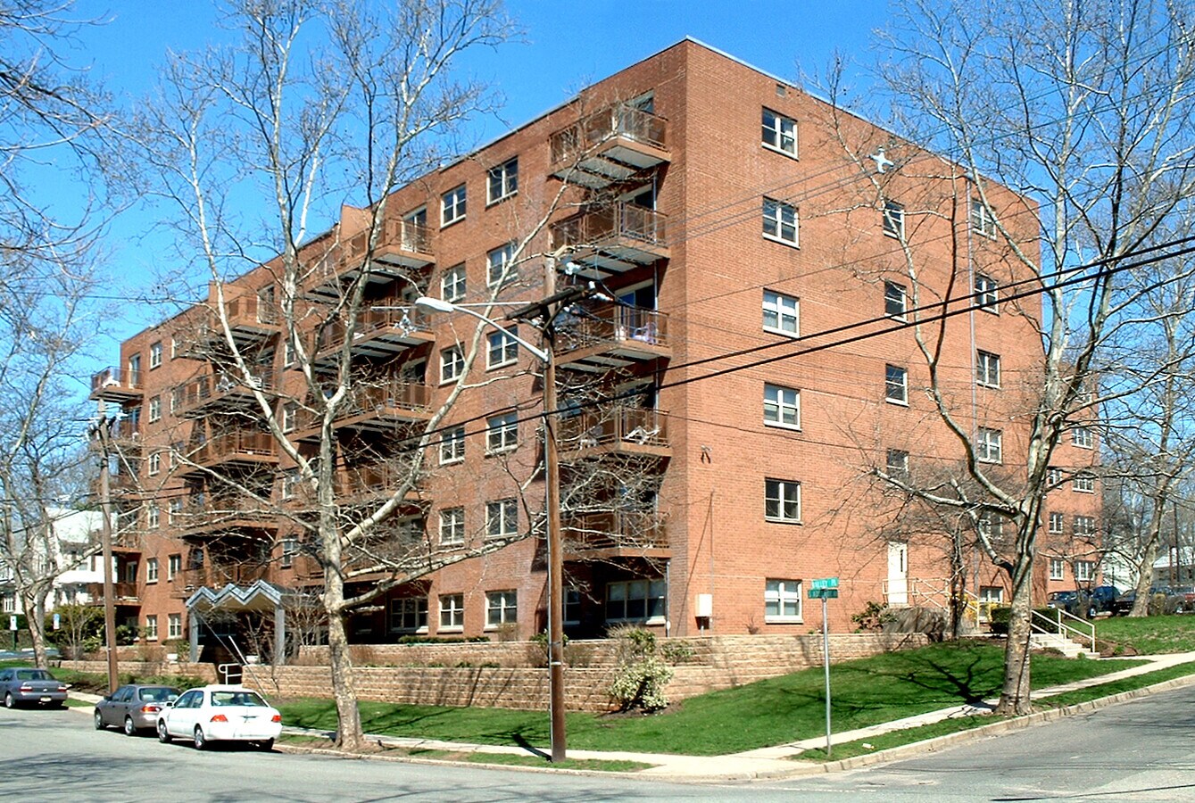 View from the southwest across Adelaide Avenue - The Highlander Apartments