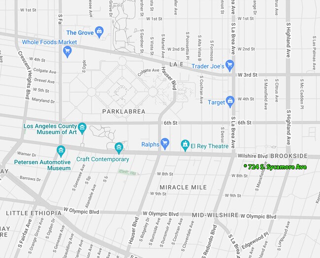 Nearby groceries - 724 S Sycamore Ave