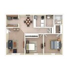 2A/2B/2C/2D - 2 Bed, 1 Bath, 900 sq. ft. - 3D Furnished