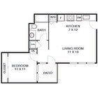 With Open Kitchen and Living Room