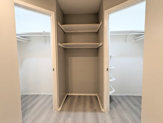 Master Bathroom Dual Walk-In Closets with Motion Sensor Lights - 2522 Corian Glen Dr