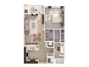 A3_1Bed_1Bath_822 Sq Ft