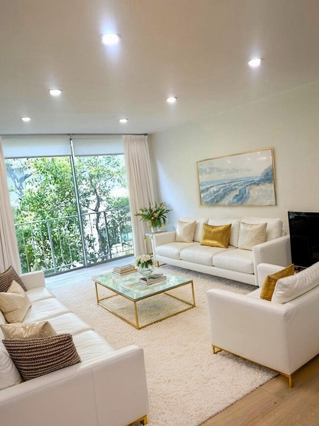 Living room Virtually staged - 11645 Montana Ave Unit 238