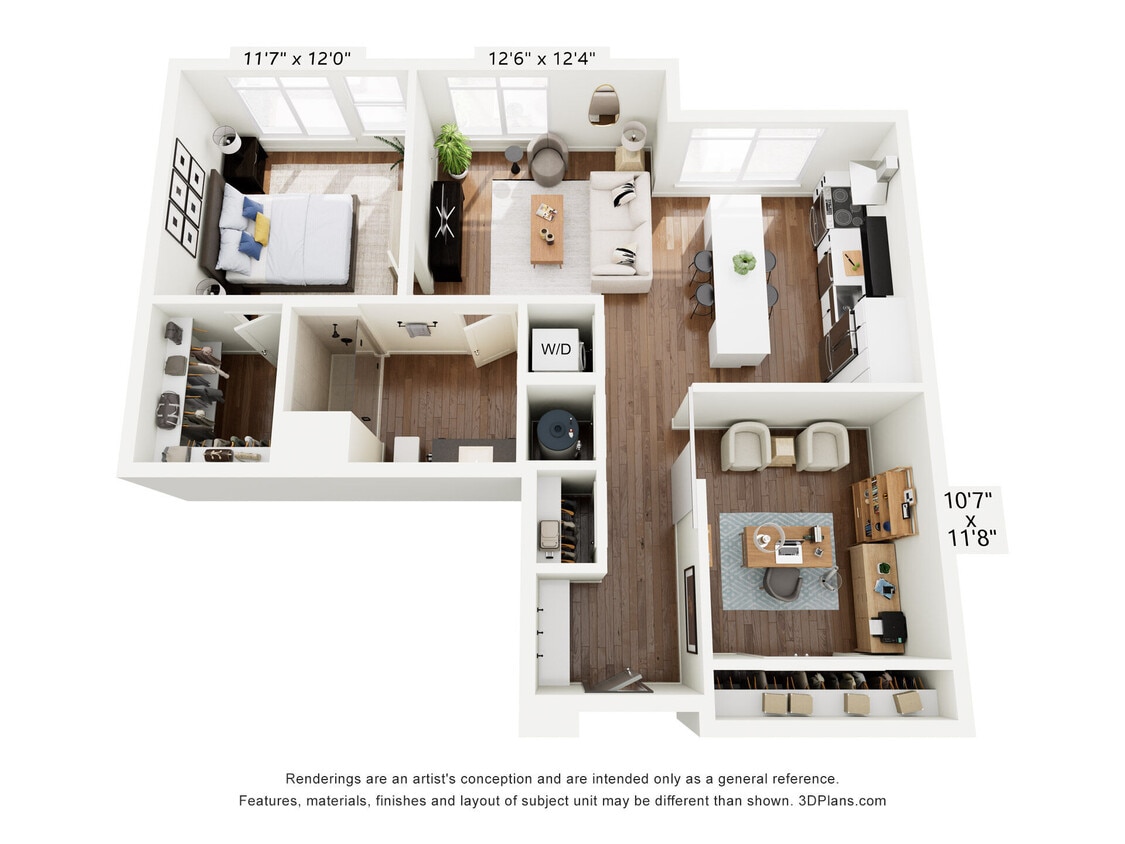 Floor Plan - A6 + Den 