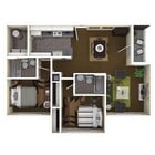 2 bedroom - 495 sqft