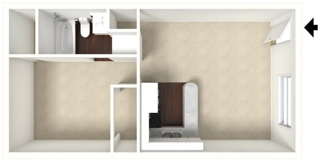 Village Green - 1B1B - Cypress 512 SF - 3D.jpg