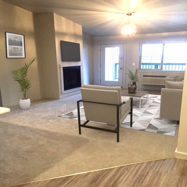 Virtually Staged Living Room - 4643 Bembrick St Unit 2C
