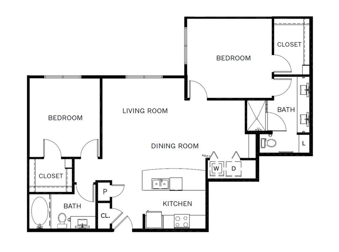 2 Bedroom 2 Bath - B3