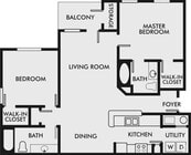 2 Bed 2 Bath