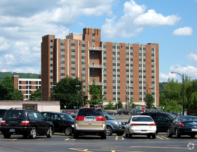 View from the west - Bragg Towers Apartments