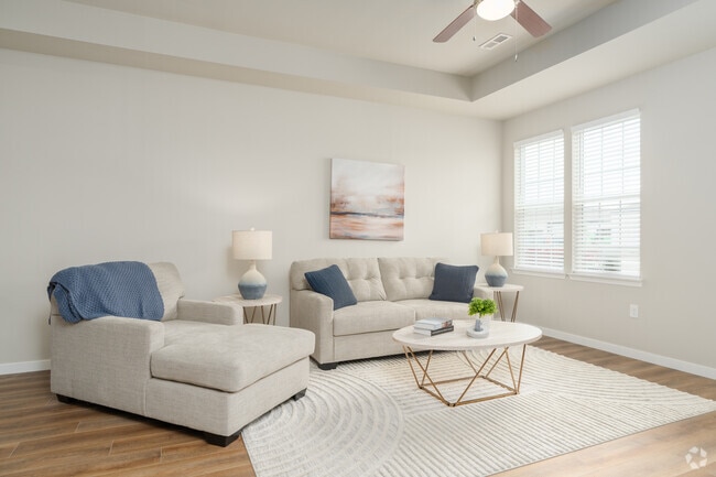 2BR, 2BA - 1,283SF - Living Room - French District Villas