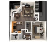 One Bed - One Bath 715 Sq. Ft.