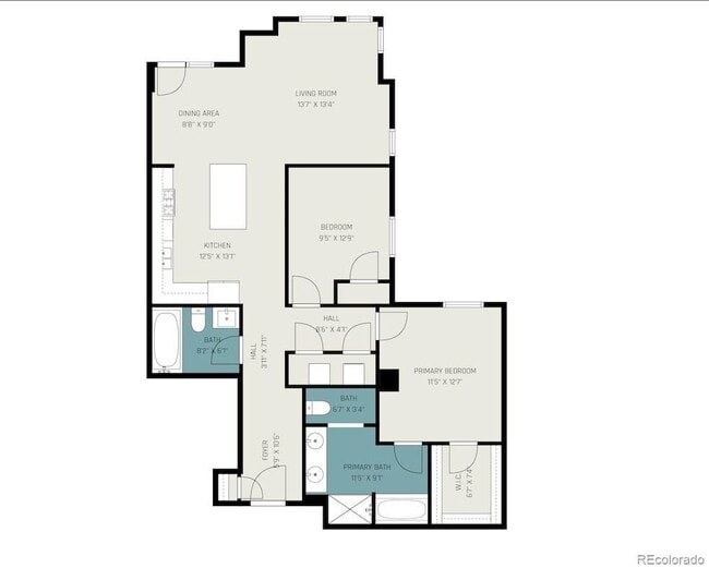 Floor Plan - 1630 N Clarkson St Unit 602