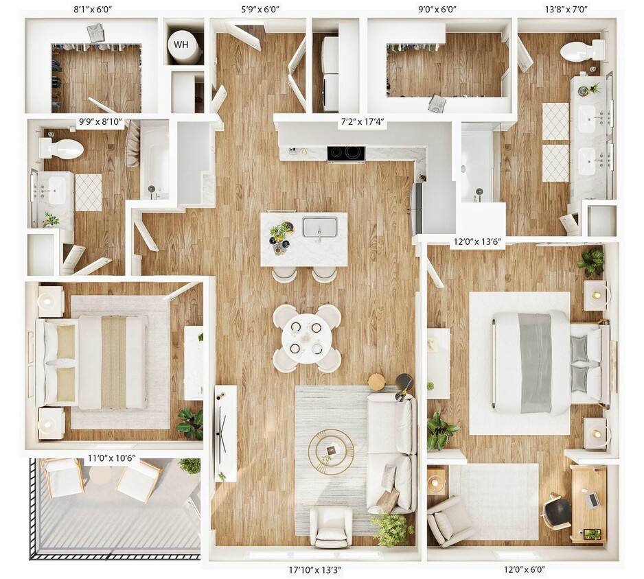 B3 Two Bedroom Two Bath - B3