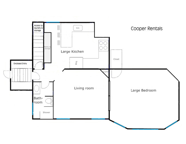 Floor plan - 2706-1B Buffalo Rd Apartamentos Unidad B